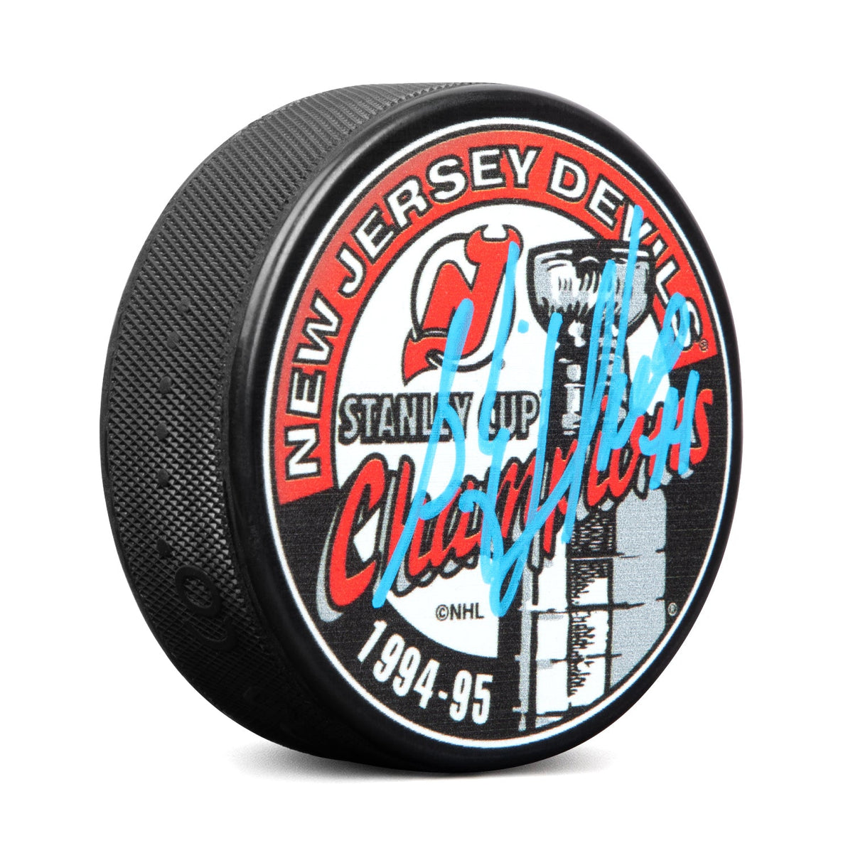 Stephane Richer Signed New Jersey Devils 1995 Stanley Cup Champions Puck product image 1, provided for visual reference and