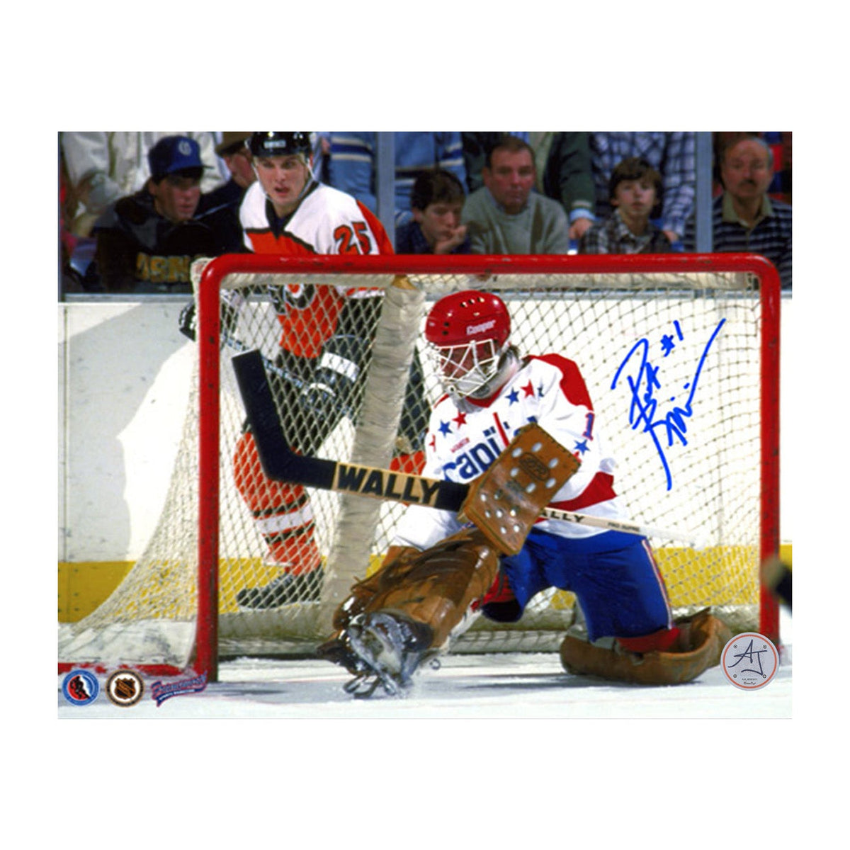 Pat Riggin Washington Capitals Autographed Goalie 8x10 Photo product image 1, provided for visual reference and product