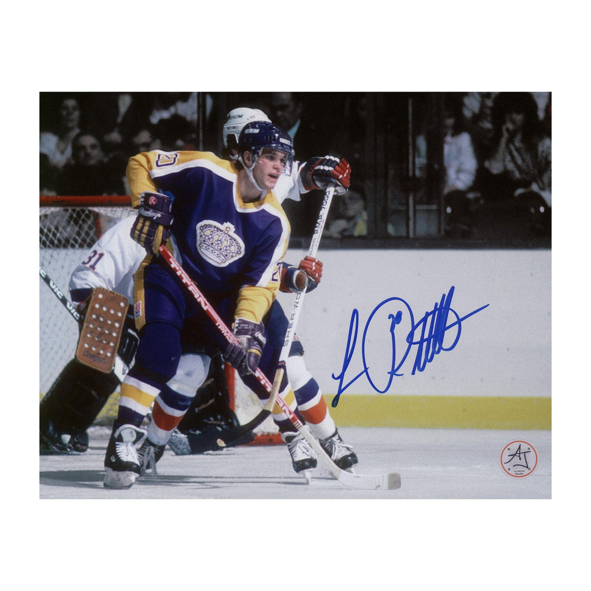 Luc Robitaille Signed Los Angeles Kings Rookie 8x10 Photo product image 1, provided for visual reference and product detail