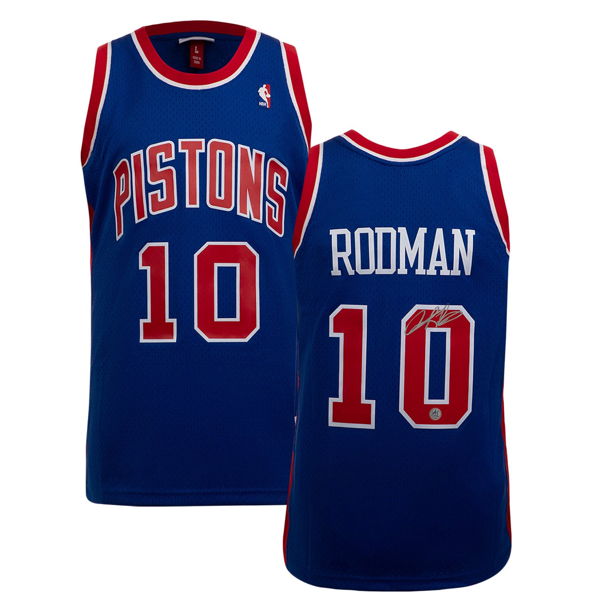 Dennis Rodman Autographed Detroit Pistons Mitchell & Ness Jersey product image 3, provided for visual reference and product