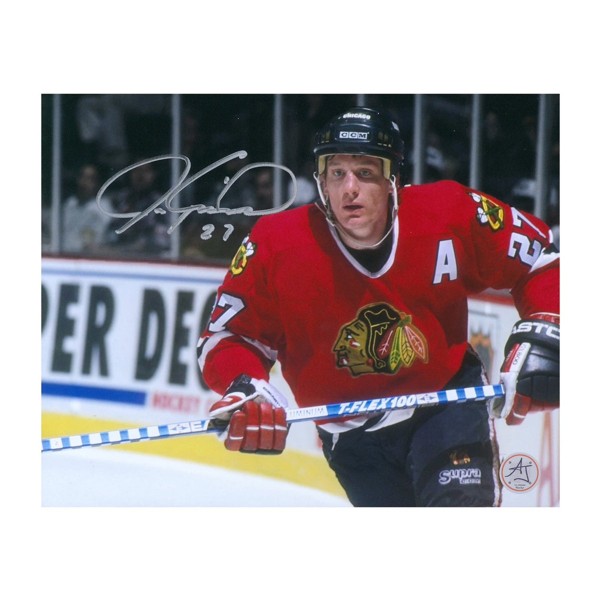 Jeremy Roenick Autographed Chicago Blackhawks Portrait 8x10 Photo product image 1, provided for visual reference and product