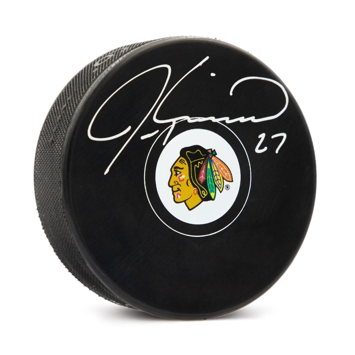 Jeremy Roenick Autographed Chicago Blackhawks Hockey Puck product image 1, provided for visual reference and product detail