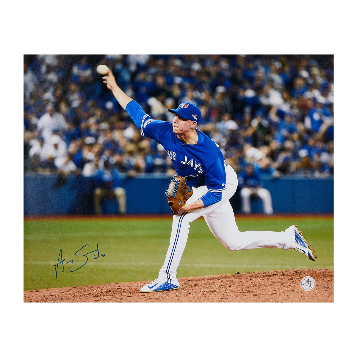 Aaron Sanchez Signed Toronto Blue Jays Pitching 16x20 Photo product image 1, provided for visual reference and product