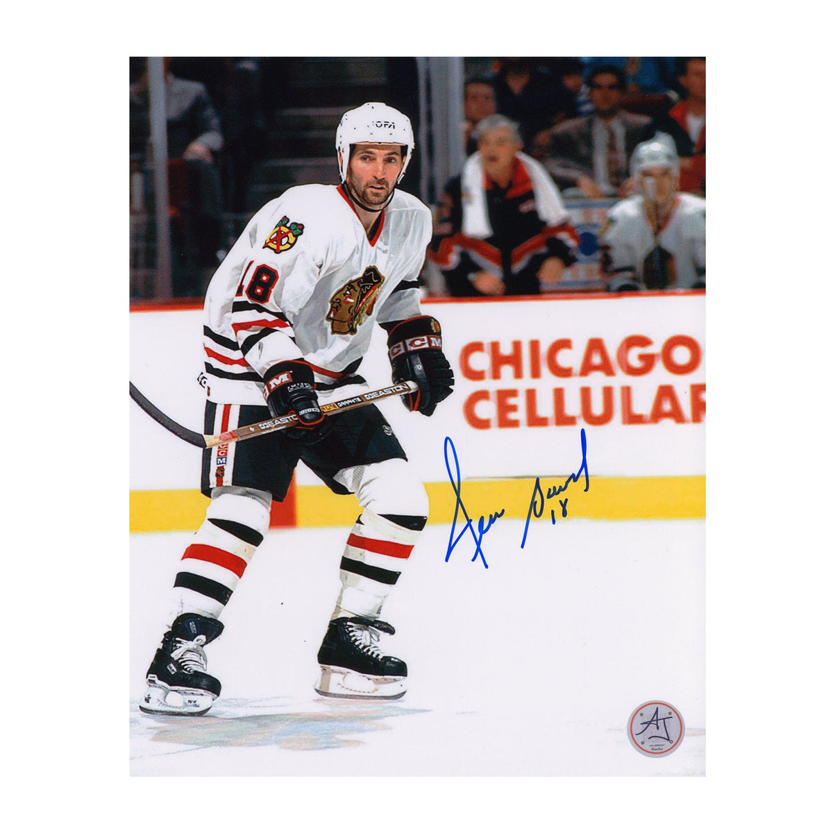 Denis Savard Autographed Chicago Blackhawks Playmaker 8x10 Photo product image 1, provided for visual reference and product