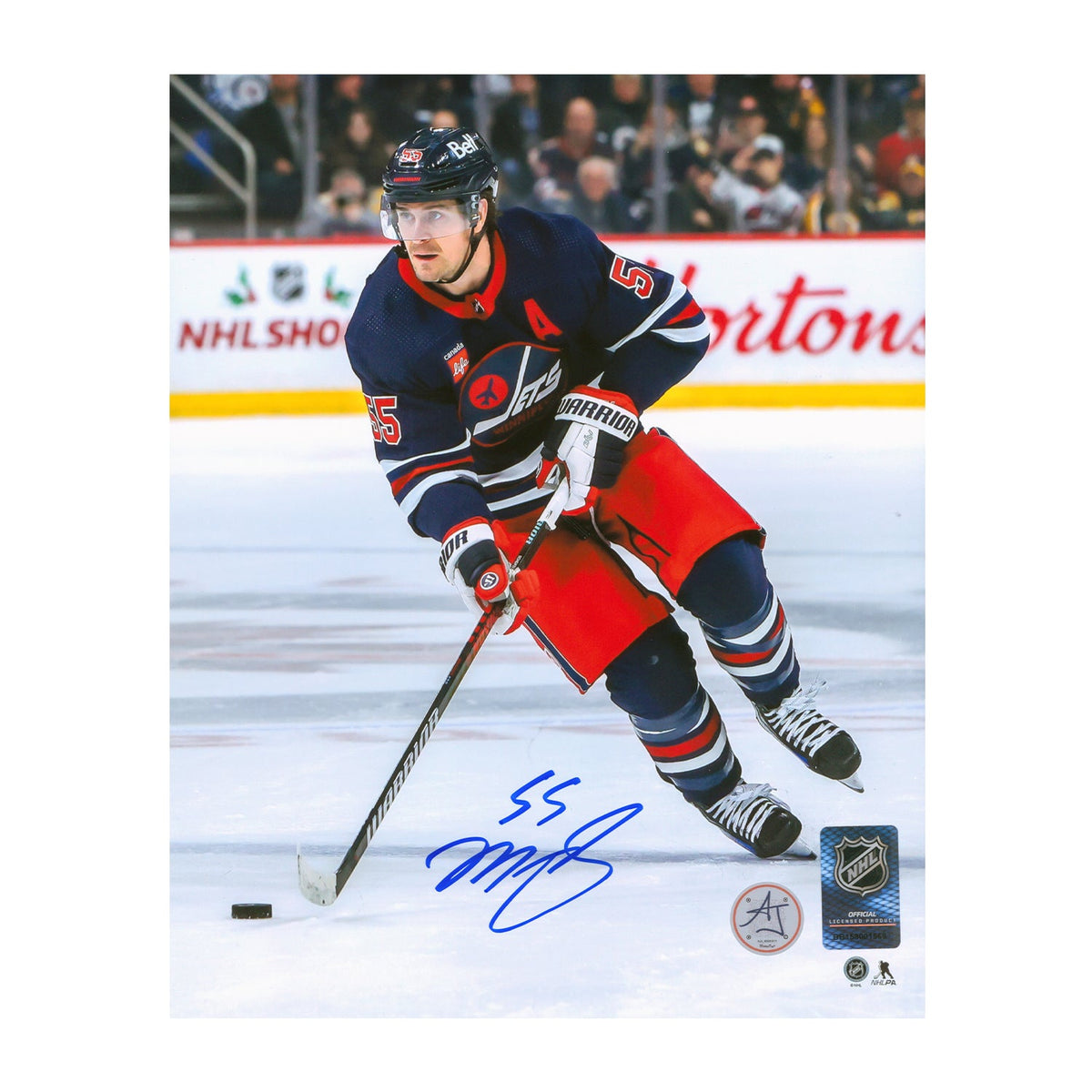 Mark Scheifele Autographed Winnipeg Jets Heritage 8x10 Photo product image 1, provided for visual reference and product