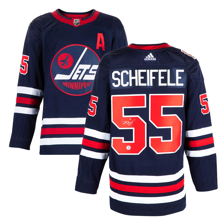 Mark Scheifele Signed Winnipeg Jets 2019 Heritage Classic adidas Jersey product image 3, provided for visual reference and