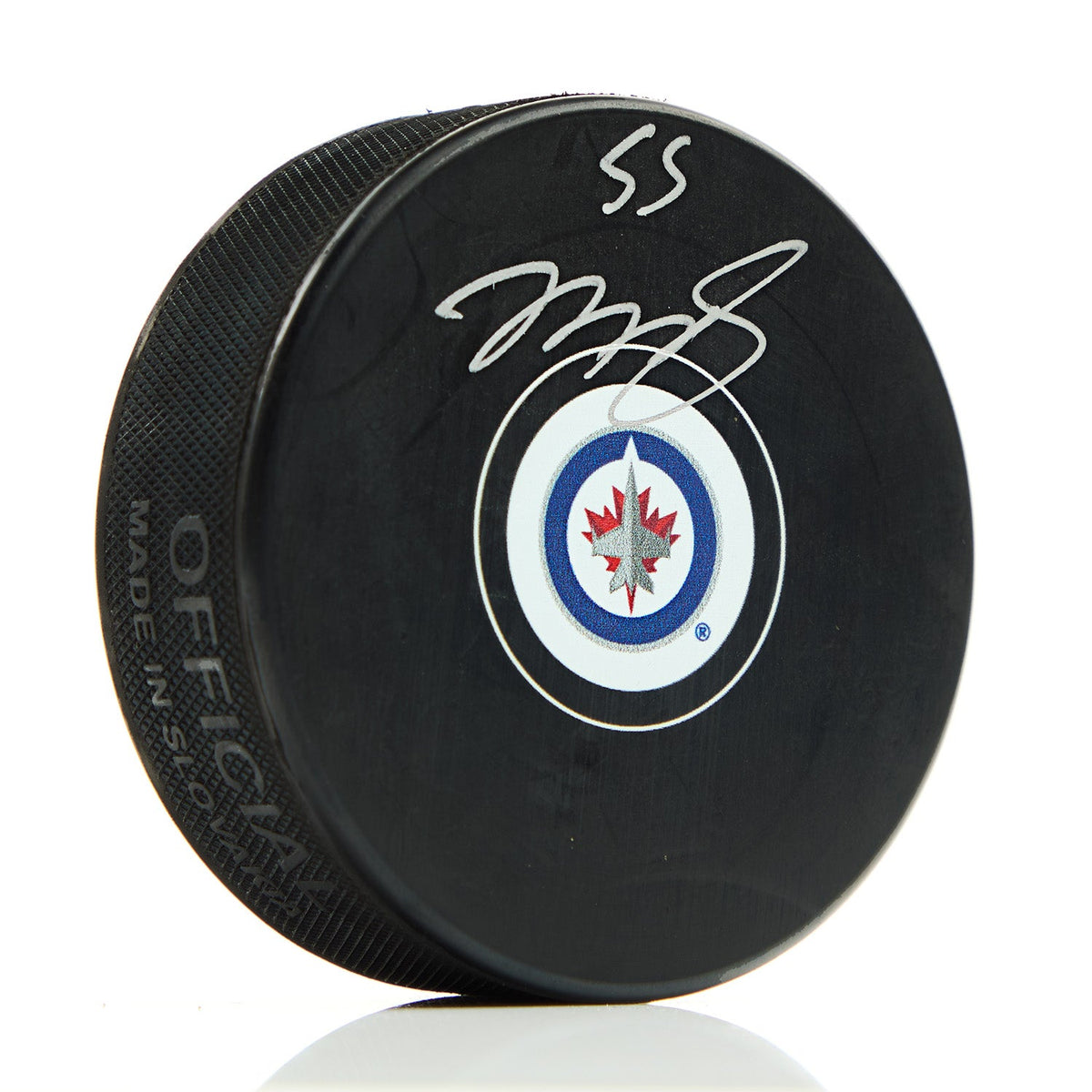 Mark Scheifele Autographed Winnipeg Jets Hockey Puck product image 1, provided for visual reference and product detail review