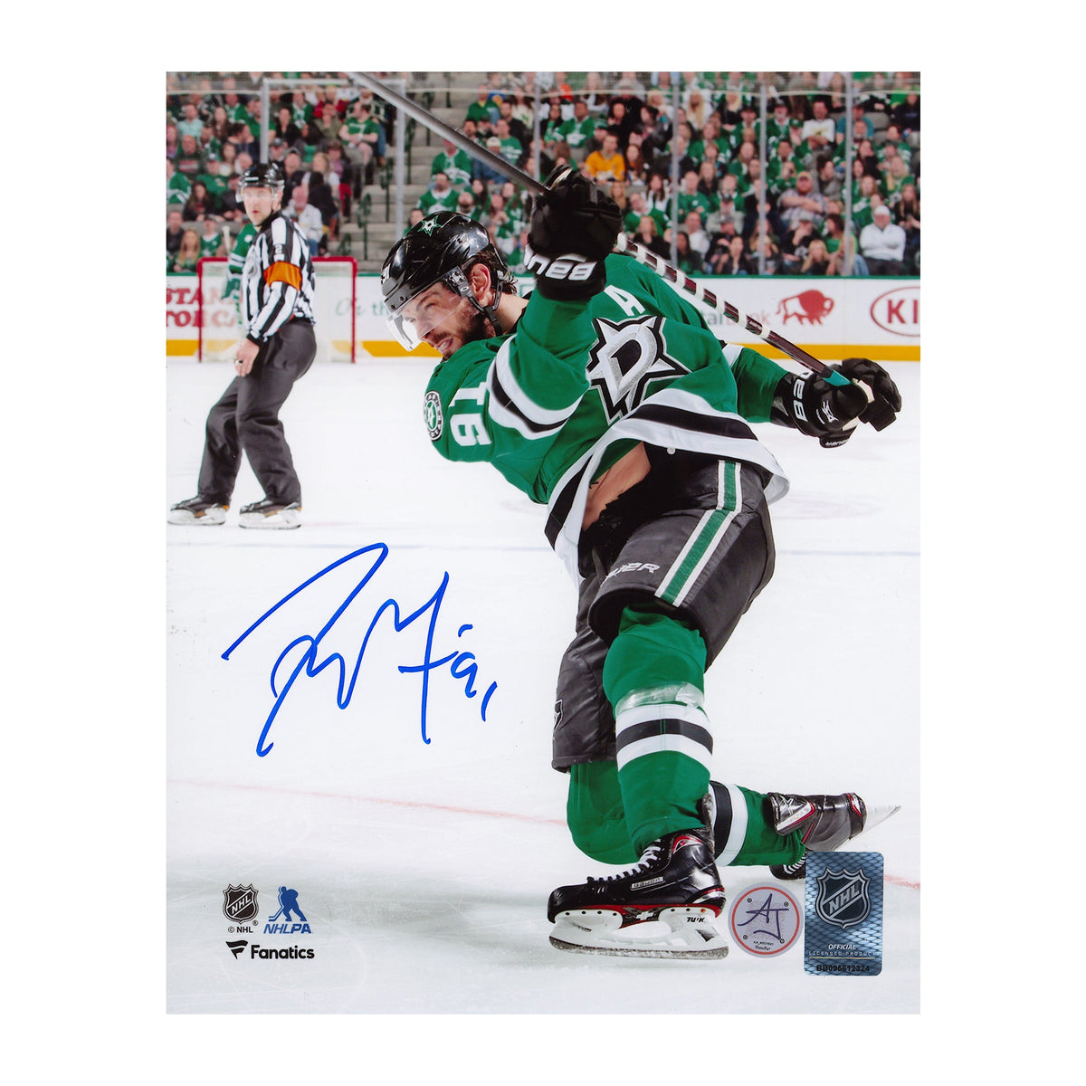 Tyler Seguin Autographed Dallas Stars Slapshot 8x10 Photo product image 1, provided for visual reference and product detail
