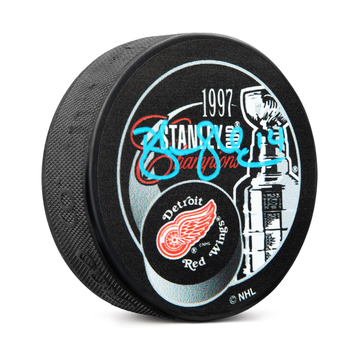 Brendan Shanahan Signed Detroit Red Wings 1997 Stanley Cup Champions Puck product image 1, provided for visual reference and