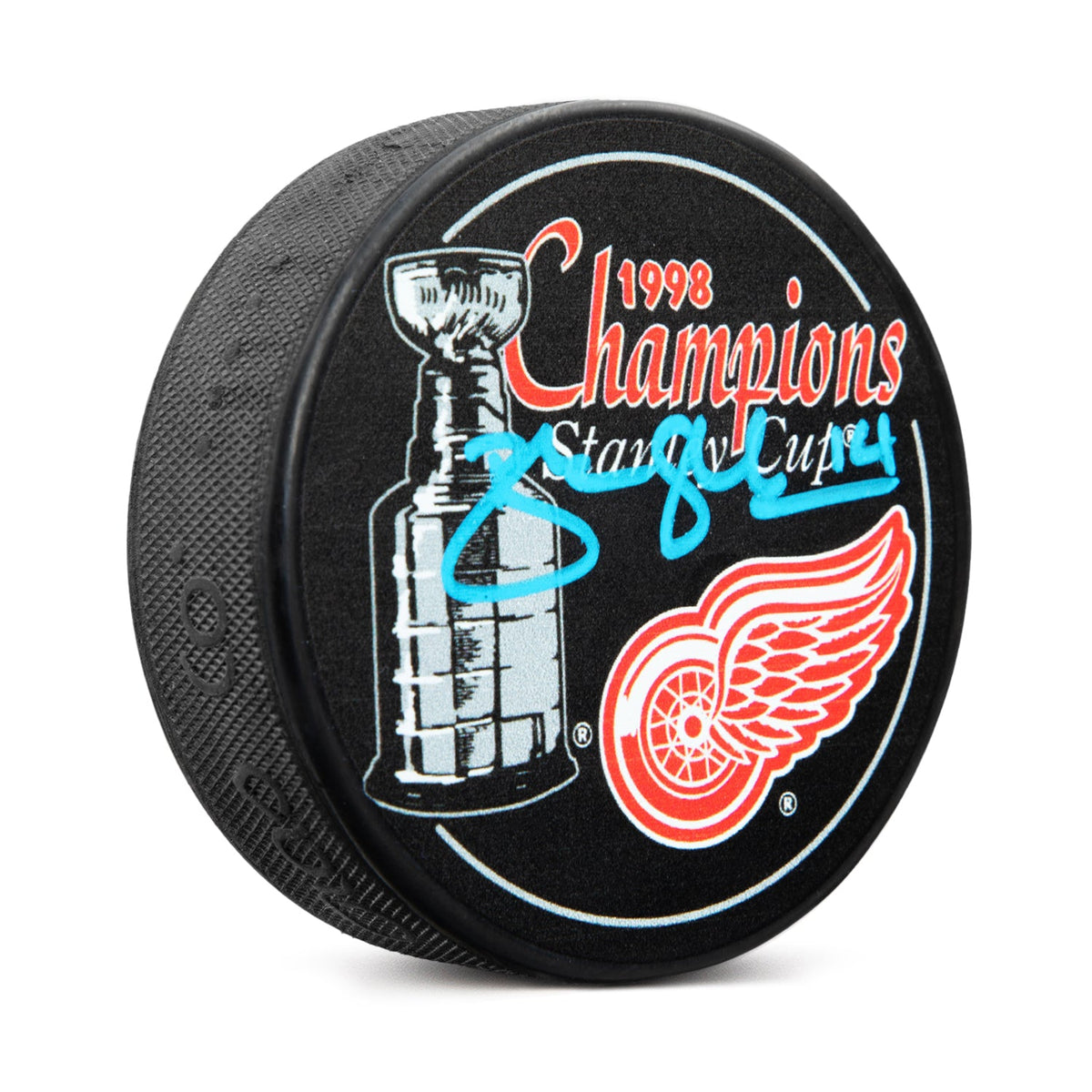 Brendan Shanahan Signed Detroit Red Wings 1998 Stanley Cup Champions Puck product image 1, provided for visual reference and