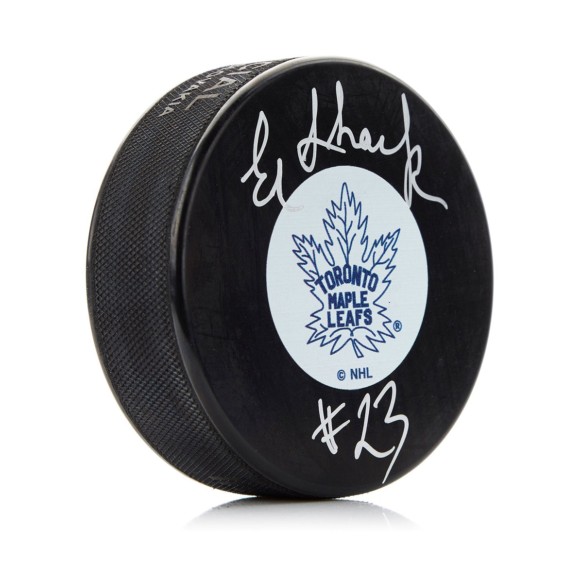 Eddie Shack Autographed Toronto Maple Leafs Hockey Puck product image 1, provided for visual reference and product detail