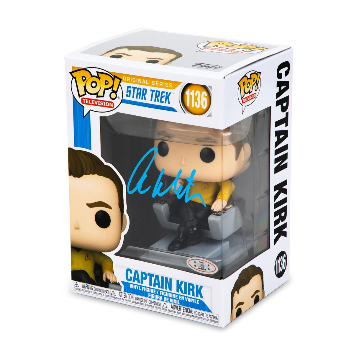 William Shatner Autographed Captain Kirk Star Trek Funko Pop product image 1, provided for visual reference and product