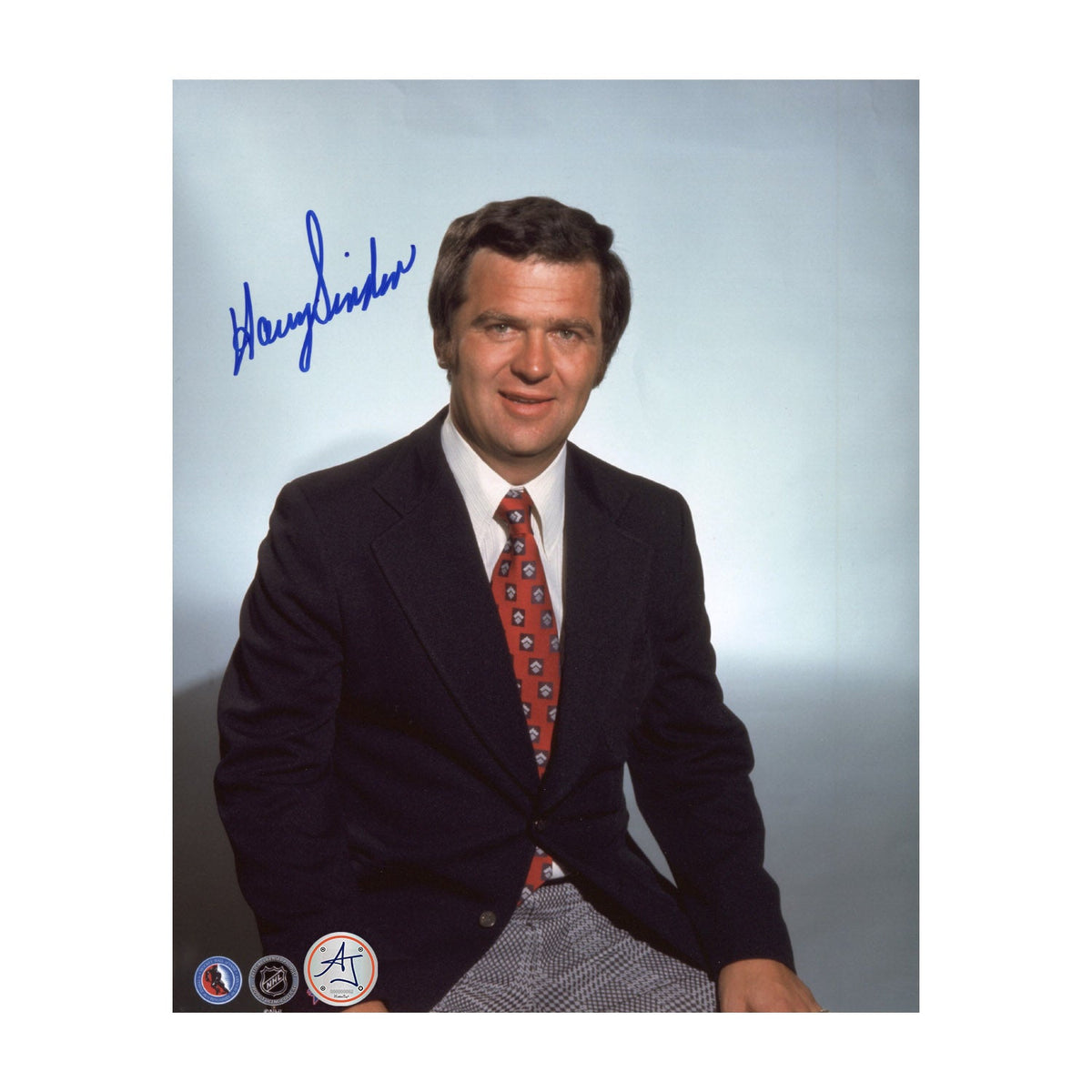 Harry Sinden Signed Team Canada Portrait 8x10 Photo product image 1, provided for visual reference and product detail review
