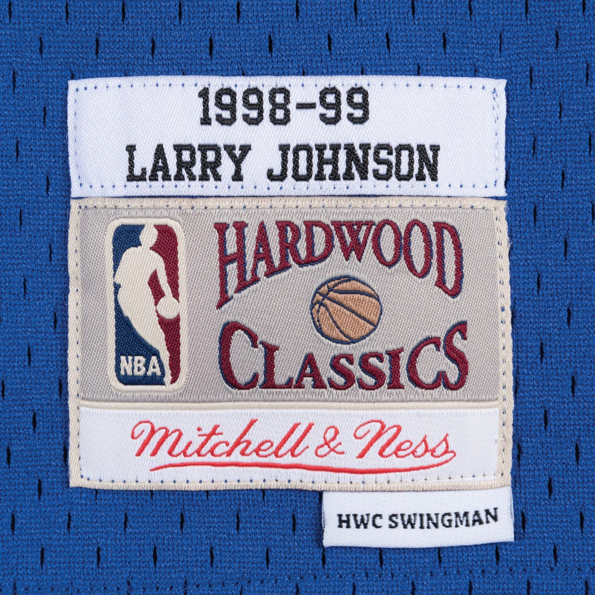 Mitchell & Ness Knicks 1998 Larry Johnson Road Jersey product image 3, provided for visual reference and product detail