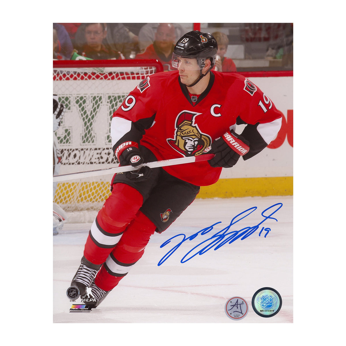 Jason Spezza Autographed Ottawa Senators Captain 8x10 Photo product image 1, provided for visual reference and product