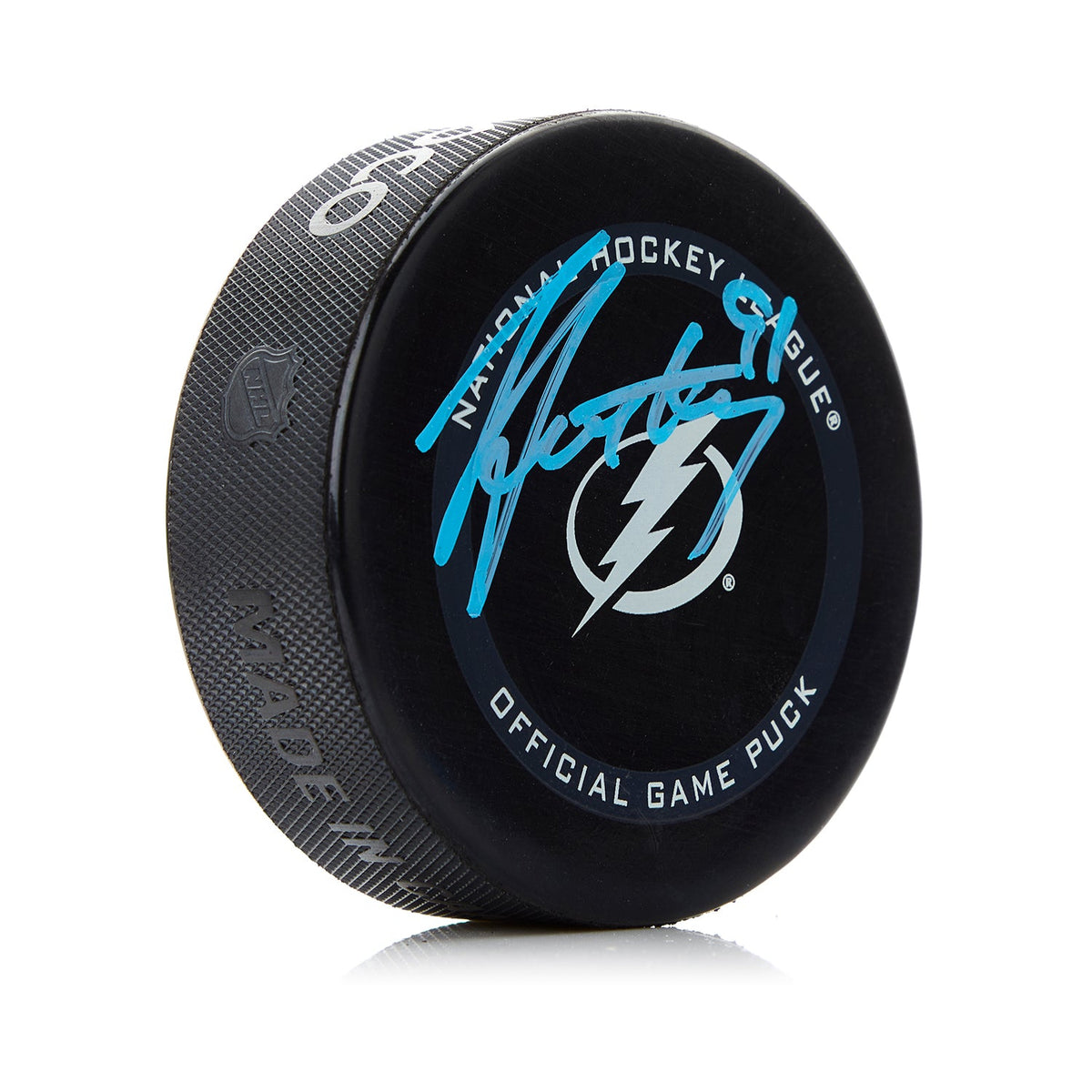 Steven Stamkos Signed Tampa Bay Lightning Official Game Puck product image 1, provided for visual reference and product