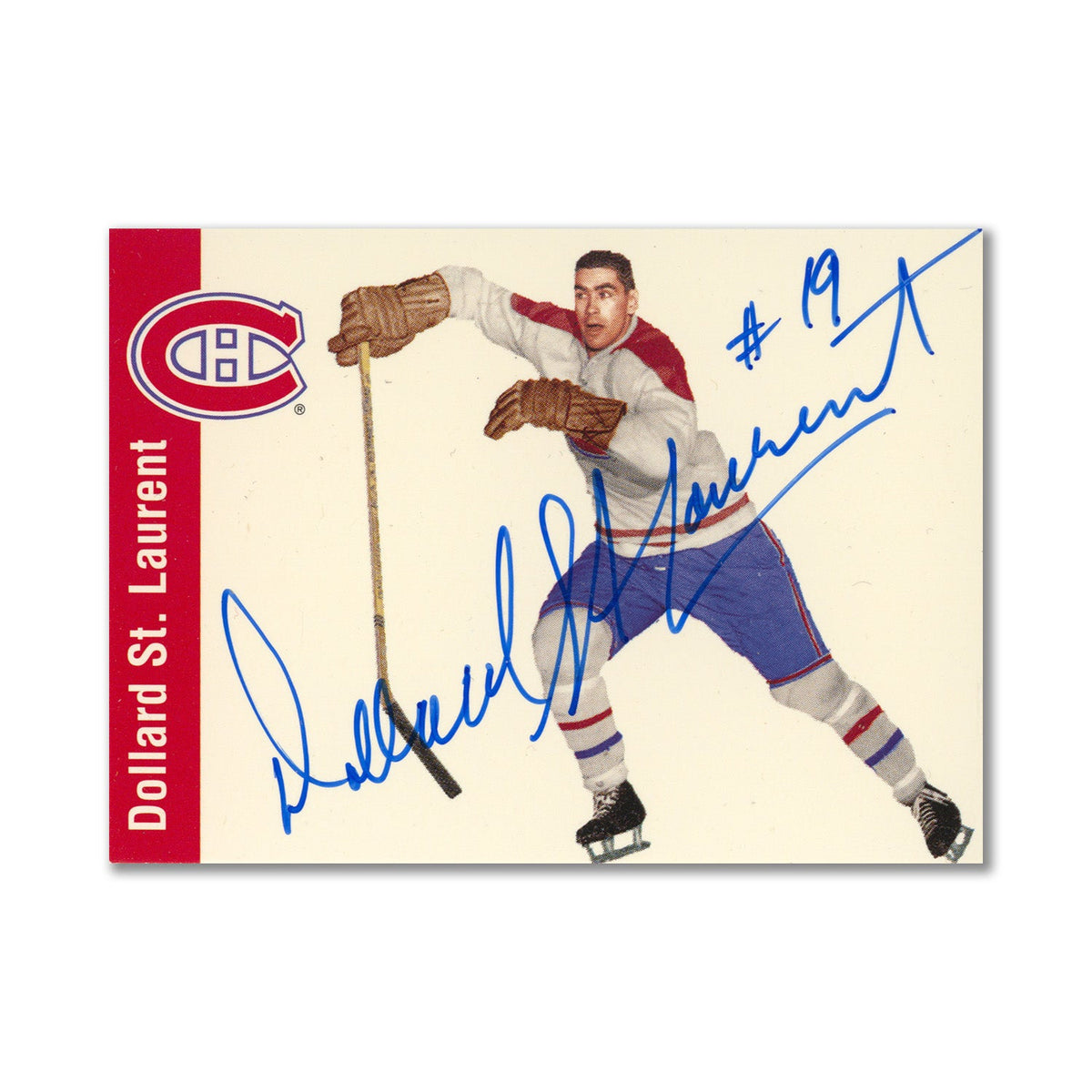 Autographed 1994 Parkhurst Missing Link #69 Dollard St. Laurent Hockey Card product image 1, provided for visual reference