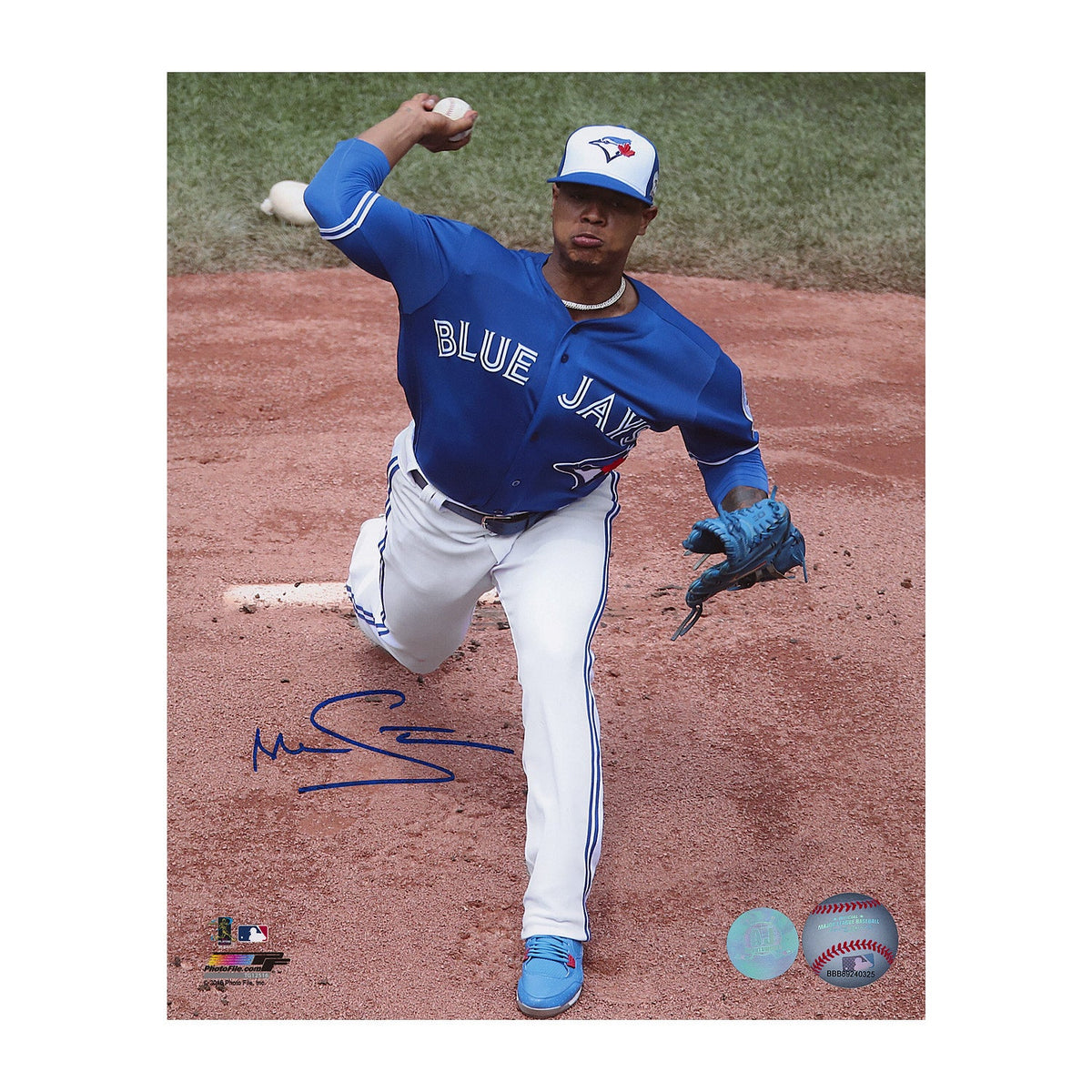Marcus Stroman Autographed Toronto Blue Jays Pitching 8x10 Photo product image 1, provided for visual reference and product