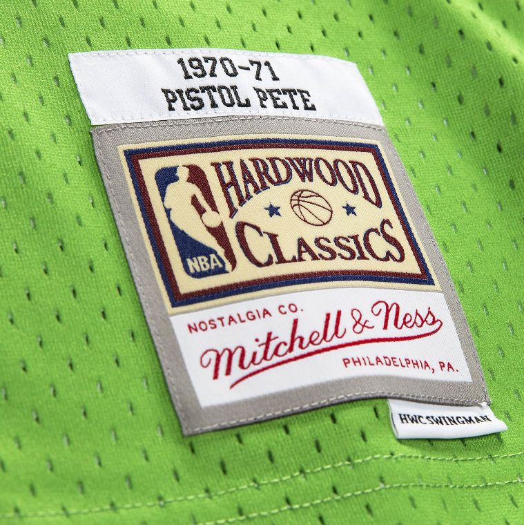 Atlanta Hawks Green "Pistol" Pete Maravich Mitchell & Ness 1970-71 Hardwood Classics Swingman Jersey for Men product image