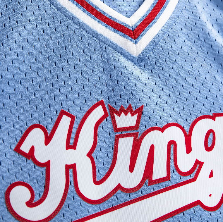 Men’s Reggie Theus Sacramento Kings 1985-86 Powder Blue Swingman Replica Jersey By Mitchell & Ness product image 4, provided