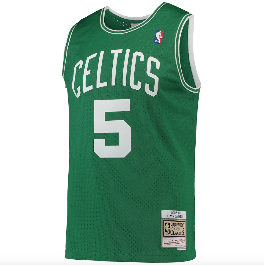 Boston Celtics Kevin Garnett Mitchell & Ness Kelly Green Hardwood Classics 2007-08 Swingman Jersey for Men product image 2,