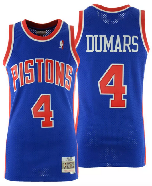 Joe Dumars Detroit Pistons Mitchell & Ness Blue 1988-89 Hardwood Classics Swingman Jersey for Men product image 1, provided
