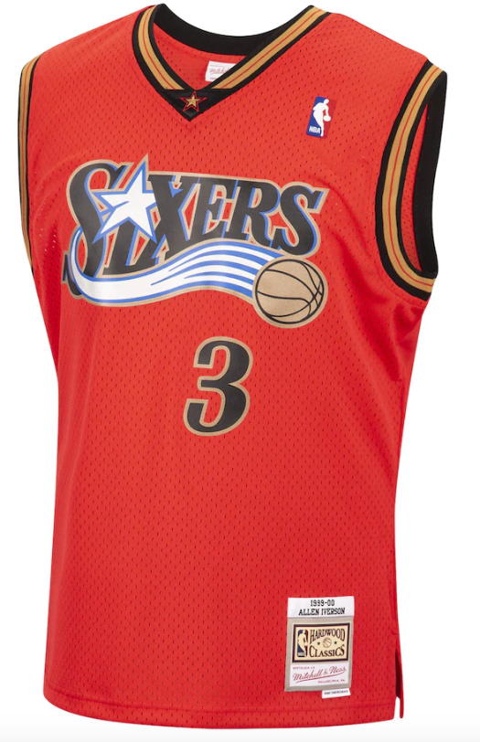 Philadelphia 76ers Allen Iverson Mitchell & Ness Hardwood Classics Reload 2.0 Swingman Jersey - Red for Men product image 2,