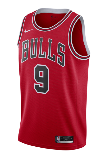 Chicago Bulls Nikola Vucevic Red Nike Swingman Icon Jersey product image 2, provided for visual reference and product detail