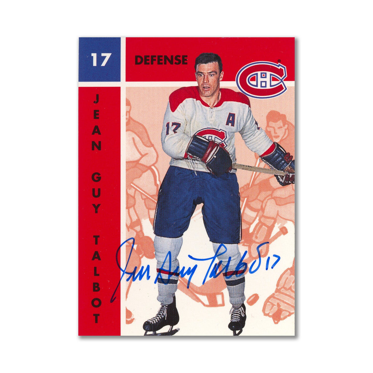 Autographed 1995 Parkhurst Missing Link #68 Jean-Guy Talbot Hockey Card product image 1, provided for visual reference and