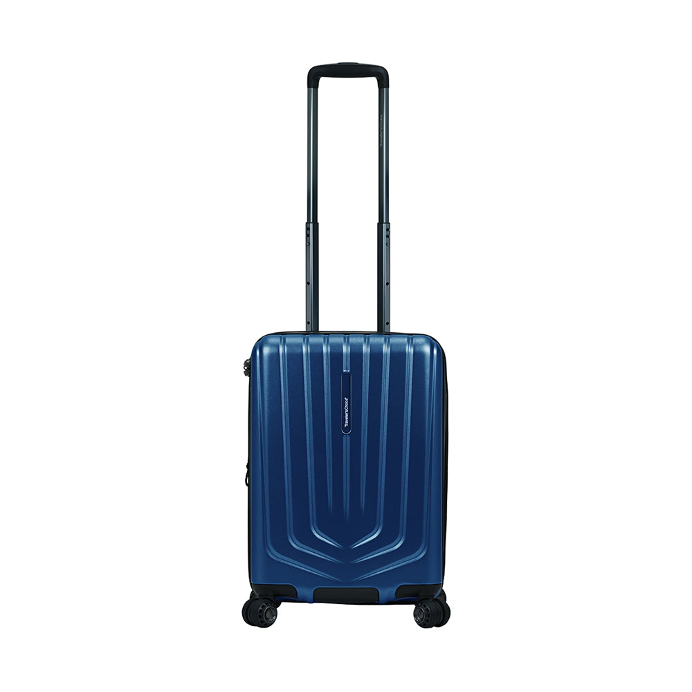 Traveler's Choice 22" 4 Double Wheels Expandable Trolley Case - Metallic Navy