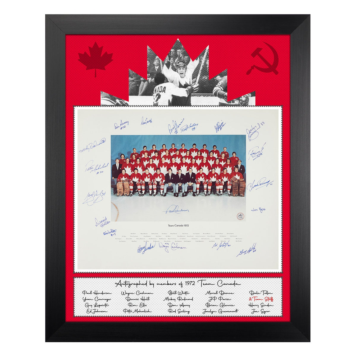 Team Canada 1972 Summit Series 19 Signature Graphic 26x32 Frame product image 1, provided for visual reference and product