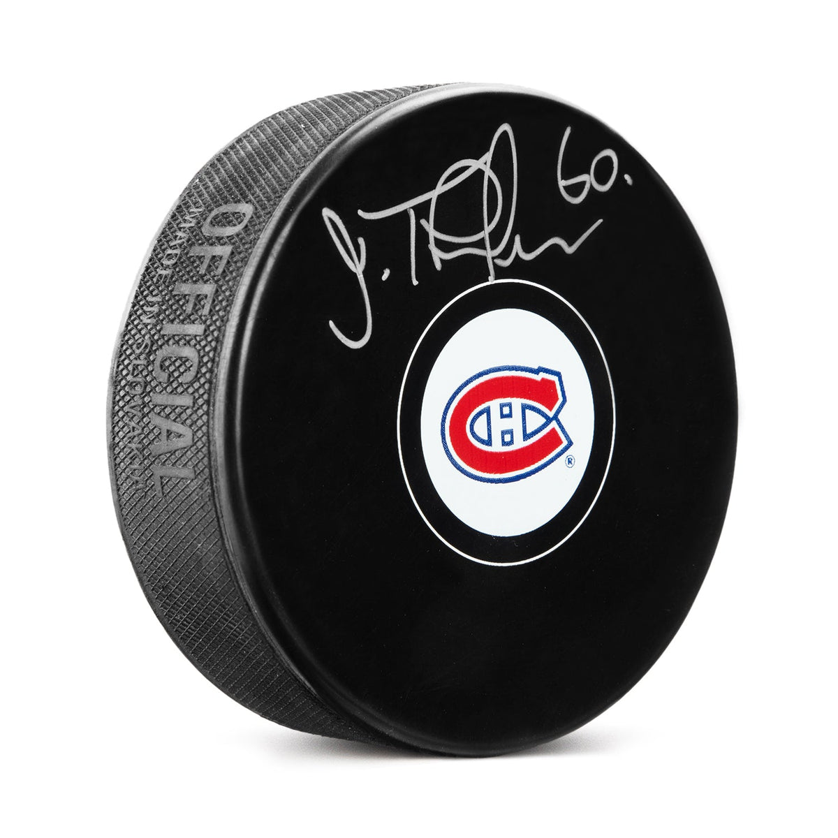 Jose Theodore Autographed Montreal Canadiens Hockey Puck product image 1, provided for visual reference and product detail