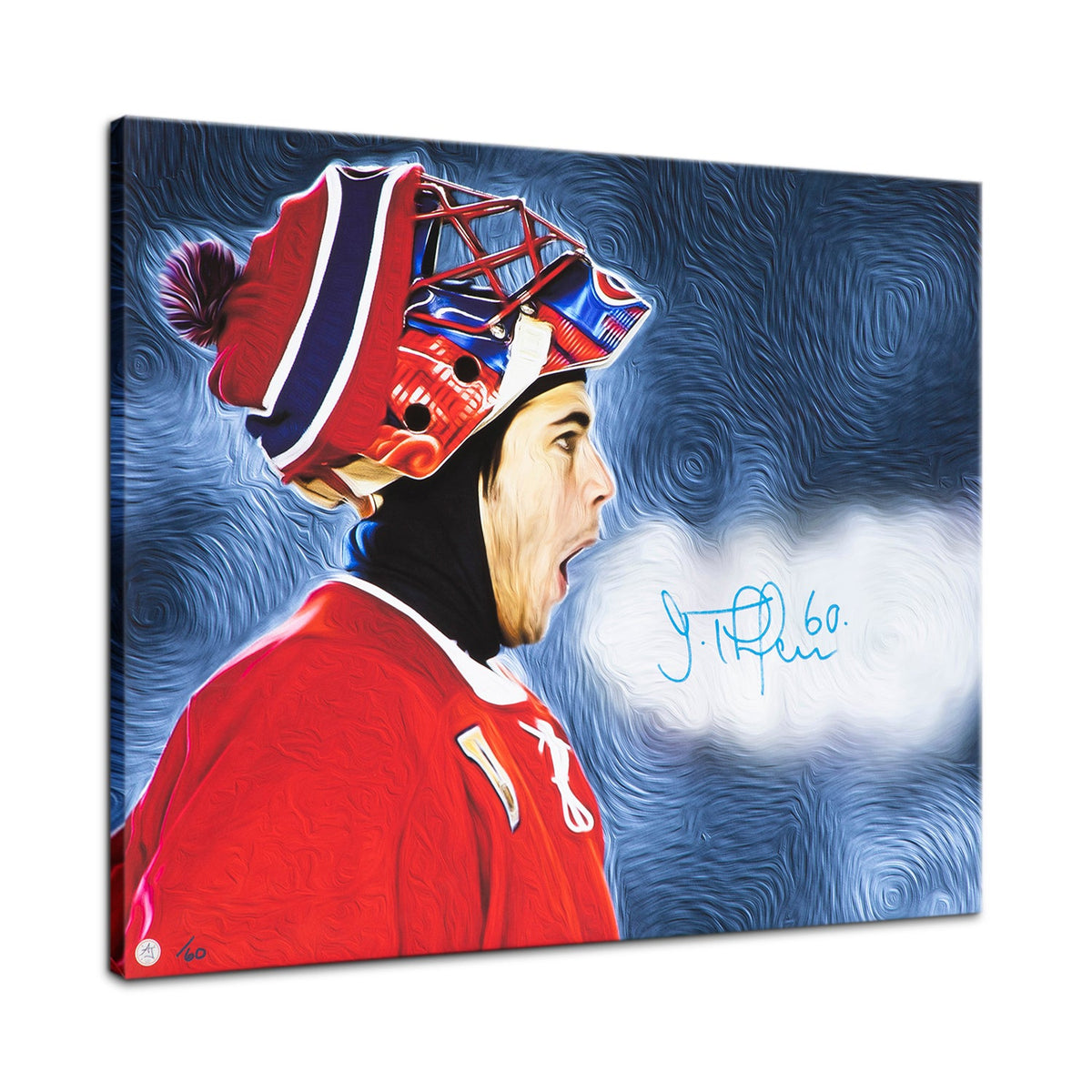 Jose Theodore Signed Montreal Goalie Outdoor Game Breath 26x32 Art Canvas /60 product image 1, provided for visual reference
