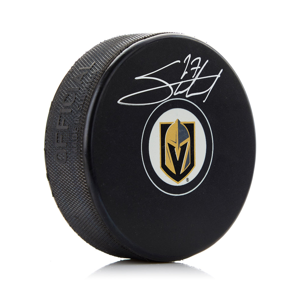 Shea Theodore Vegas Golden Knights Autographed Hockey Puck product image 1, provided for visual reference and product detail