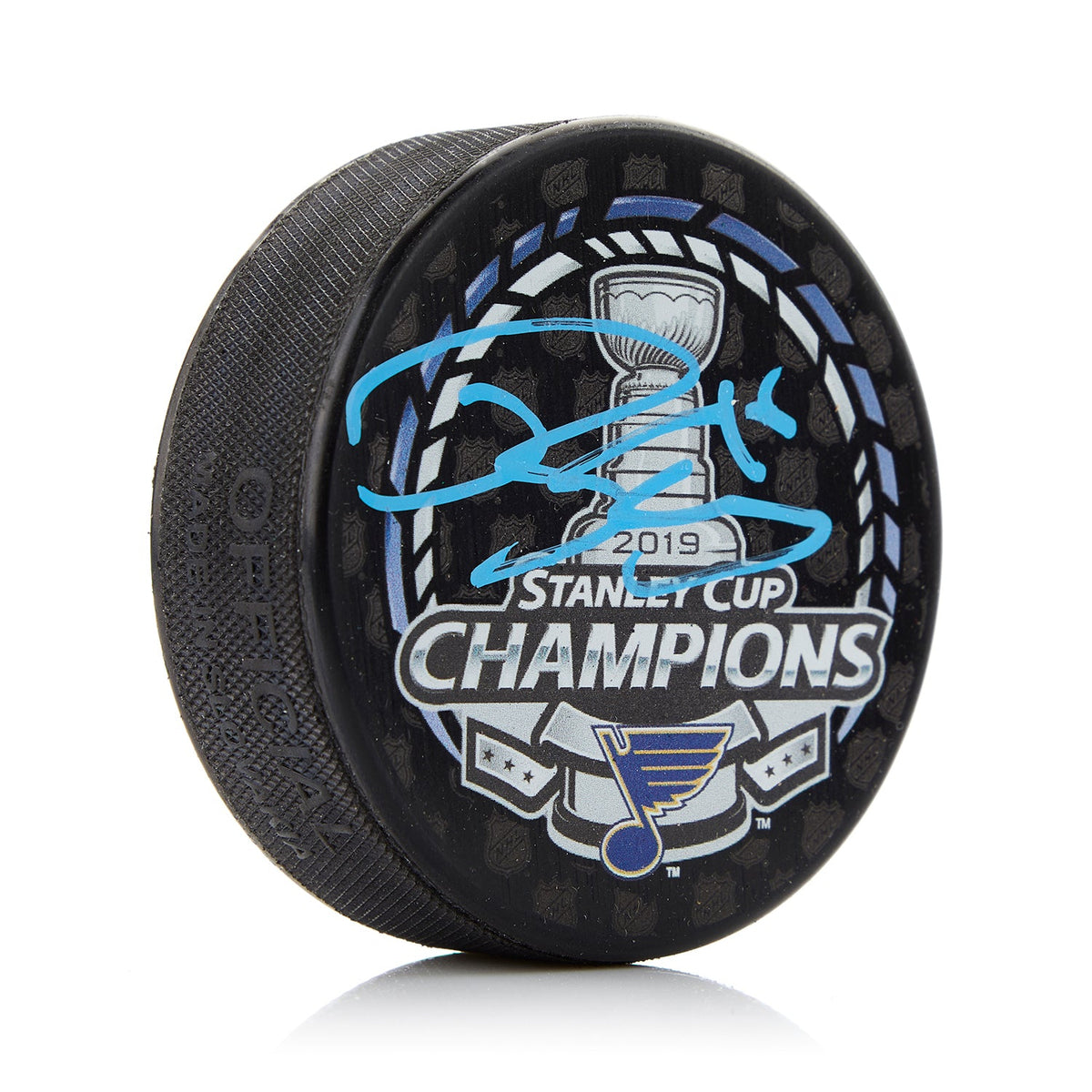 Robert Thomas Signed St Louis Blues 2019 Stanley Cup Puck product image 1, provided for visual reference and product detail