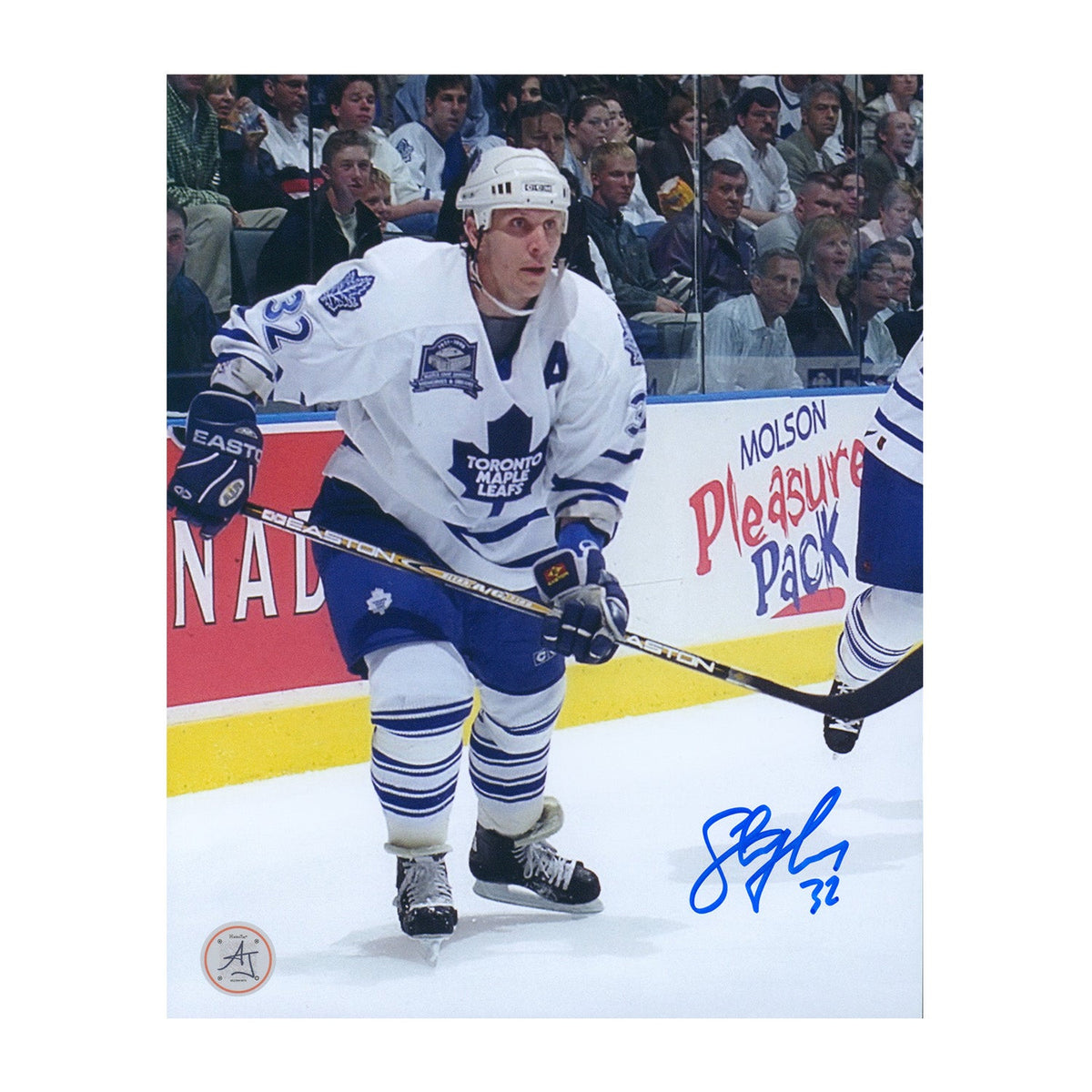 Steve Thomas Autographed Toronto Maple Leafs Game Action 8x10 Photo product image 1, provided for visual reference and