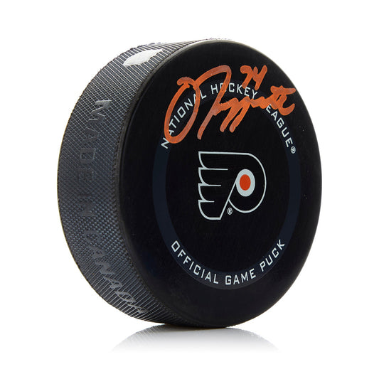 Owen Tippett Autographed Philadelphia Flyers Official Game Puck product image 1, provided for visual reference and product