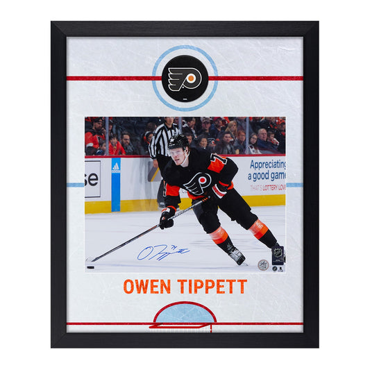 Owen Tippett Signed Philadelphia Flyers Graphic Rink 19x23 Frame product image 1, provided for visual reference and product