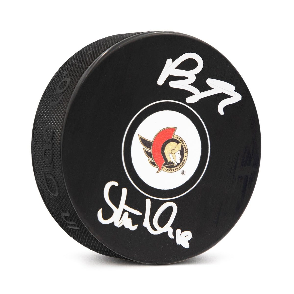 Brady Tkachuk & Tim Stutzle Dual Signed Ottawa Senators Puck product image 1, provided for visual reference and product