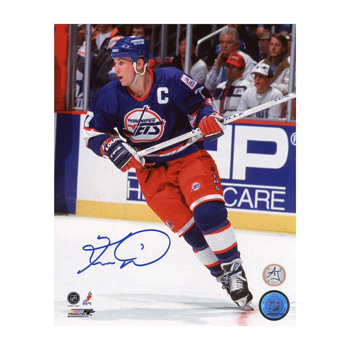 Keith Tkachuk Autographed Winnipeg Jets Captain 8x10 Photo product image 1, provided for visual reference and product detail