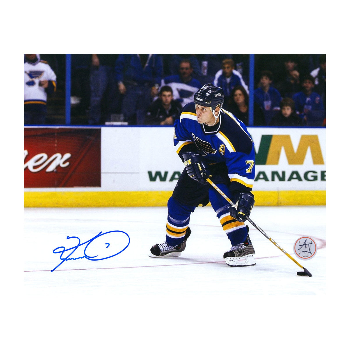 Keith Tkachuk Autographed St Louis Blues Attack Zone 8x10 Photo product image 1, provided for visual reference and product
