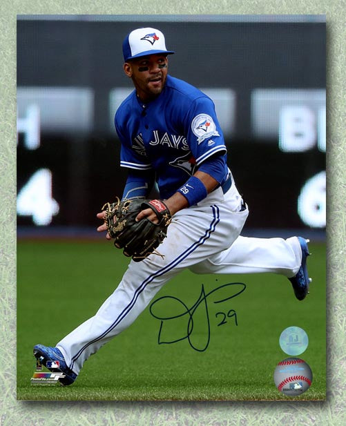 Devon Travis Autographed Toronto Blue Jays Fielding 8x10 Photo product image 1, provided for visual reference and product