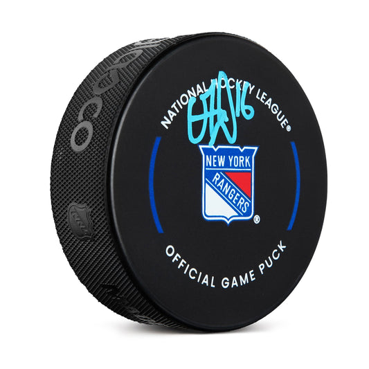 Vincent Trocheck Signed New York Rangers Official Game Puck product image 1, provided for visual reference and product