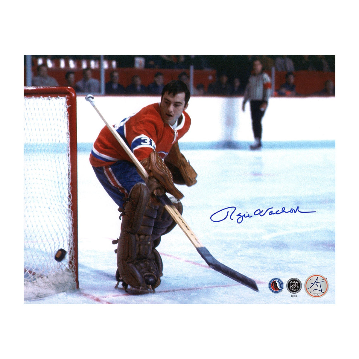 Rogie Vachon Montreal Canadiens Autographed Goalie 8x10 Photo product image 1, provided for visual reference and product
