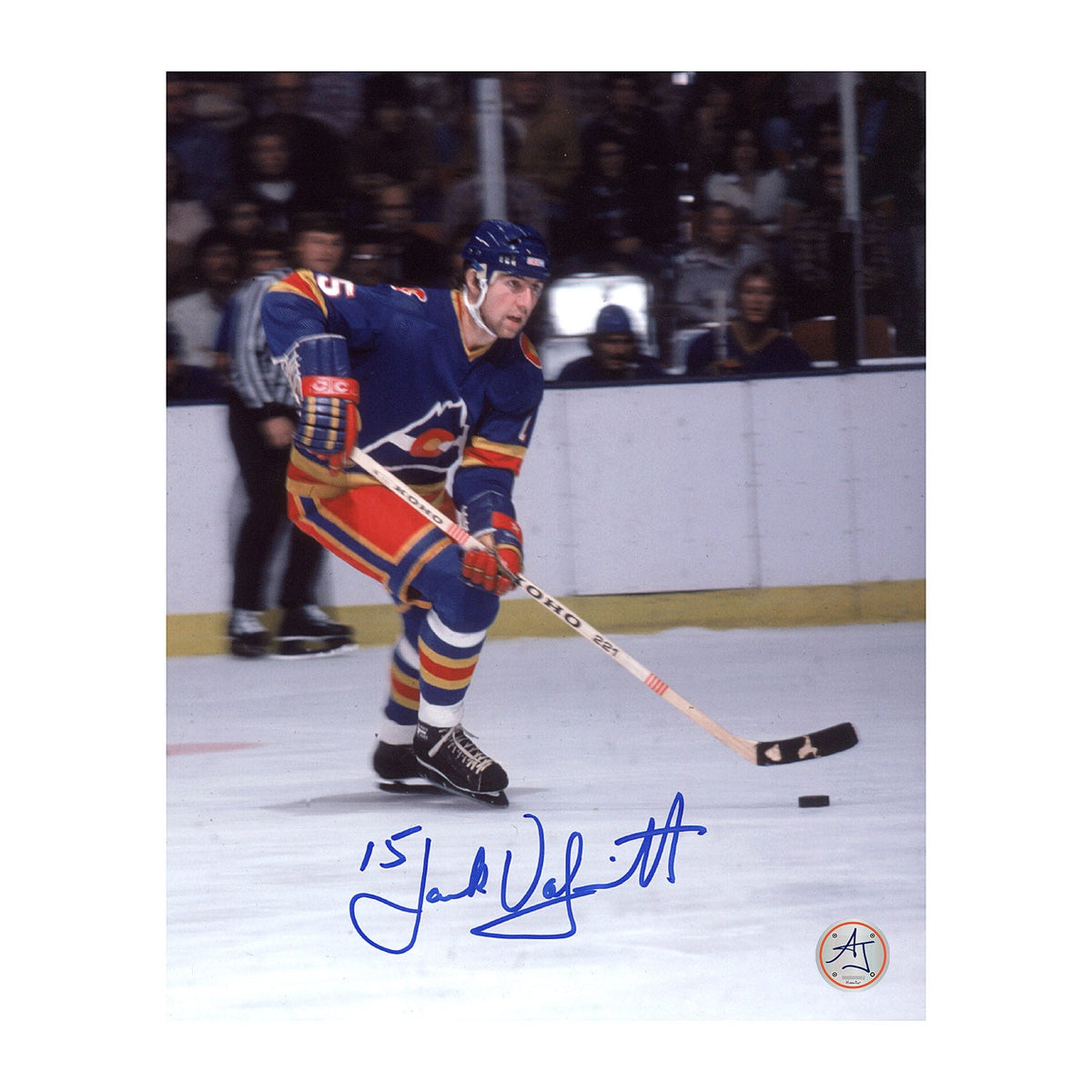 Jack Valiquette Autographed Colorado Rockies Hockey 8x10 Photo product image 1, provided for visual reference and product