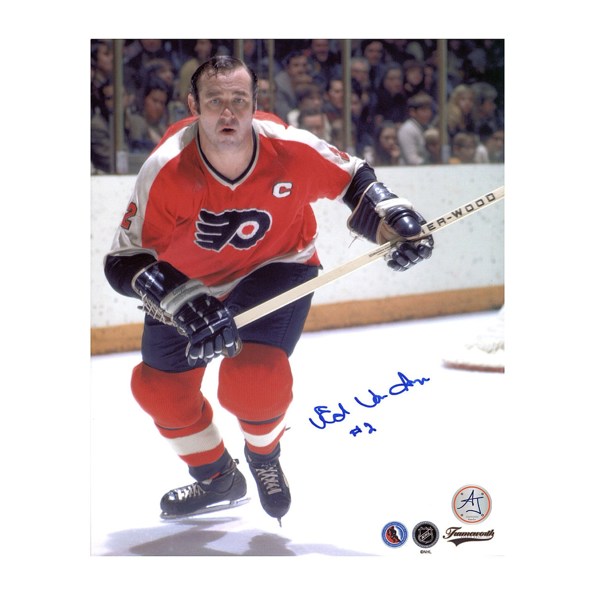 Ed Van Impe Autographed Philadelphia Flyers Captain 8x10 Photo product image 1, provided for visual reference and product