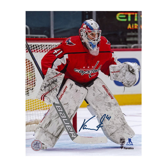 Vitek Vanecek Autographed Washington Capitals Goalie 8x10 Photo product image 1, provided for visual reference and product