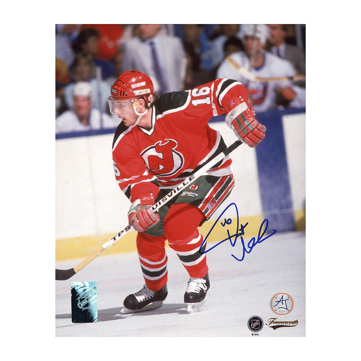 Pat Verbeek Signed New Jersey Devils Hockey 8x10 Photo product image 1, provided for visual reference and product detail