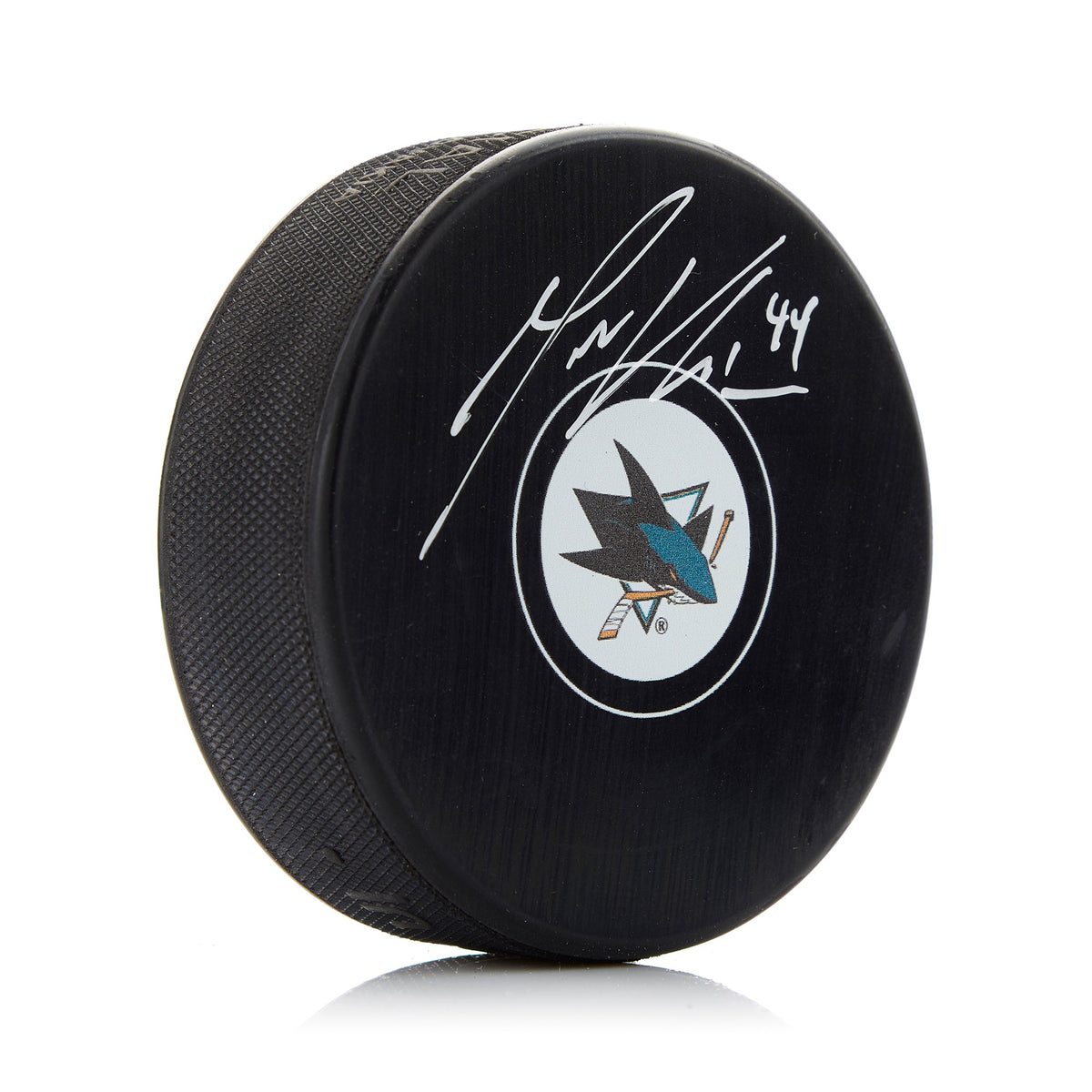 Marc-Edouard Vlasic San Jose Sharks Autographed Hockey Puck product image 1, provided for visual reference and product