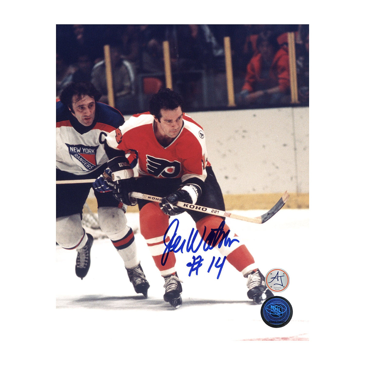 Joe Watson Autographed Philadelphia Flyers Game Action 8x10 Photo product image 1, provided for visual reference and product